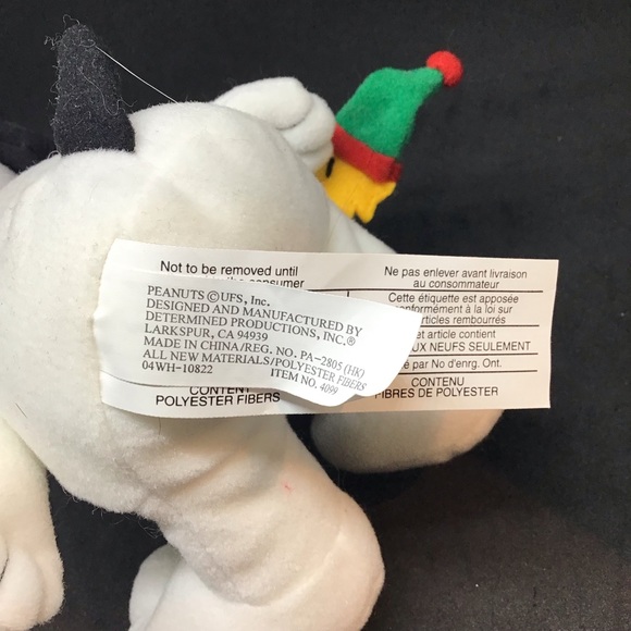 Vintage Snoopy Charles Schultz Whitman chocolate stuffed Christmas ornament - Picture 7 of 9